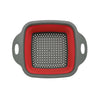 Foldable Square Vegetable Fruit Strainer Basket with Handle