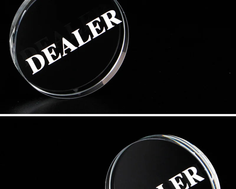 Texas Holdem Crystal DEALER Poker Chips