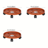 Heavy-Duty Indoor Or Outdoor Flower Pot Tray With Movable Universal Wheels