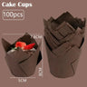 100pcs Oilproof Tulip Muffin Cupcake Liners