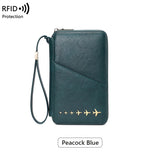 Women Or Men's RFID Multifunctional PU Leather Passport Wallet
