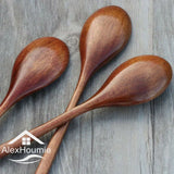 6 Piece  9 Inch Bamboo Mixing Spoons