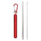 Reusable Stainless Steel Telescopic Straws With Cleaning Brush And Travel Case.