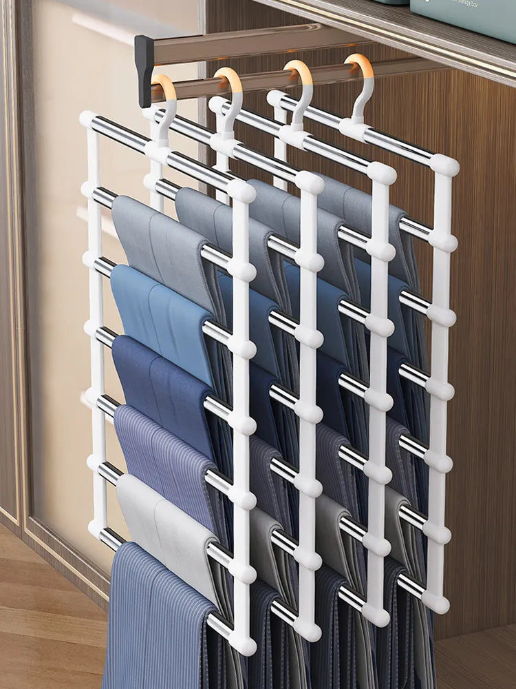 Joybos Multifunction 4-8 Layers Stainless Steel Rack For Pants.