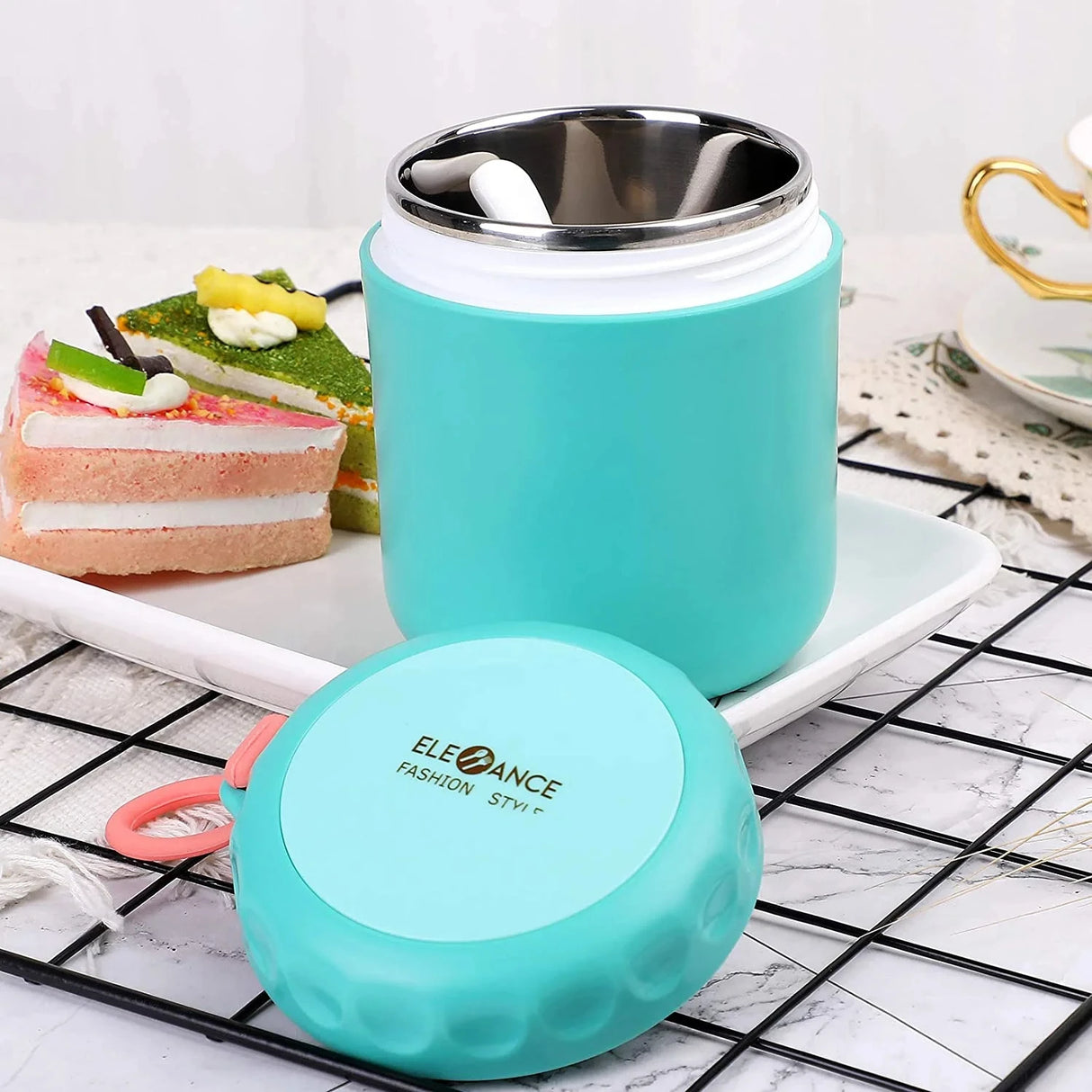 Stainless Steel Insulated Vacuum Cup With Spoon