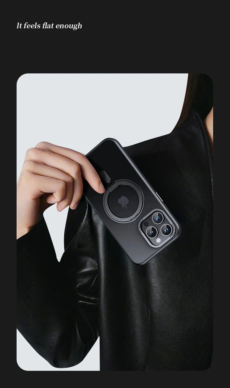 Magnetic 360°Rotation Stand Phone Case For Iphone 12 13 14 15 16 17 Pro Max Plus With Ring Holder