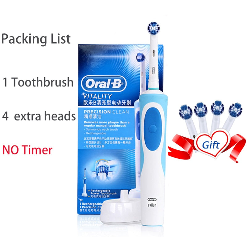 Oral B 3D Whiten Electric Adult Toothbrush With Gift Brush Heads.