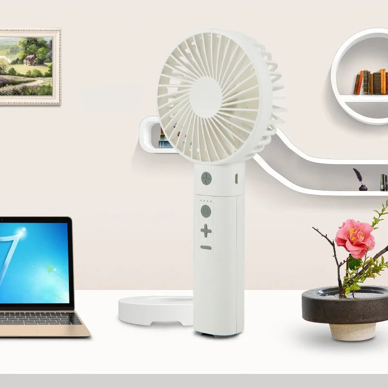 5in1 Portable Handheld USB Multi-Function/Bluetooth Fan With Power Bank