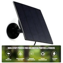 Waterproof 4W Solar Power Panel Type-C USB Charged For Security Cameras With 5V Built-in 18650 Replaceable Battery
