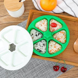 6 in 1 Onigiri Triangular Rice Mold With Lid