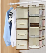 Hanging Non-woven Wardrobe Organizer With Optional Pockets And Drawers