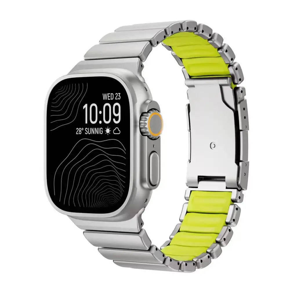 Luxury Titanium Strap for Apple Watch Ultra 3/2 49mm Series 11 10 46mm 45mm 44mm 42mm Or Silicone Bracelet For iwatch 9 8 7 6 SE 5