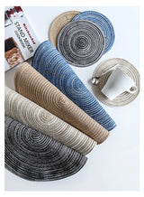 6pcs Round Woven Anti Slip Placemats Or Coasters
