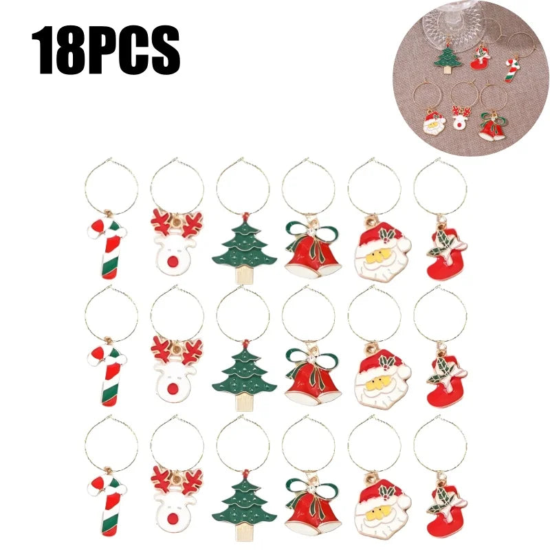 Christmas Wine Glass Charms