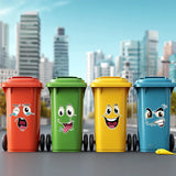 Funny Waterproof Vinyl Removable Trash Can Decals