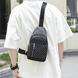 Men And Women's Single Shoulder Patchwork Dot Design Bag