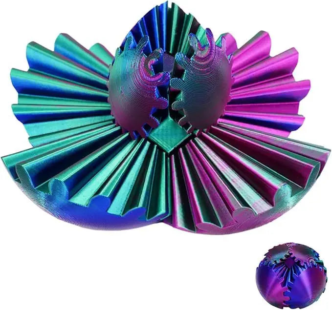 3D Printed Cube Fidget Spin Ball For Relaxing Due To Stress and Anxiety