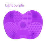 Silicone Pad with Suction Cups For Cleaning Makeup Brushes.