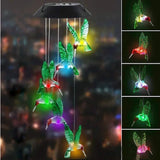 Outdoor Solar Charging Waterproof Hummingbird/Owl Wind Chime Light