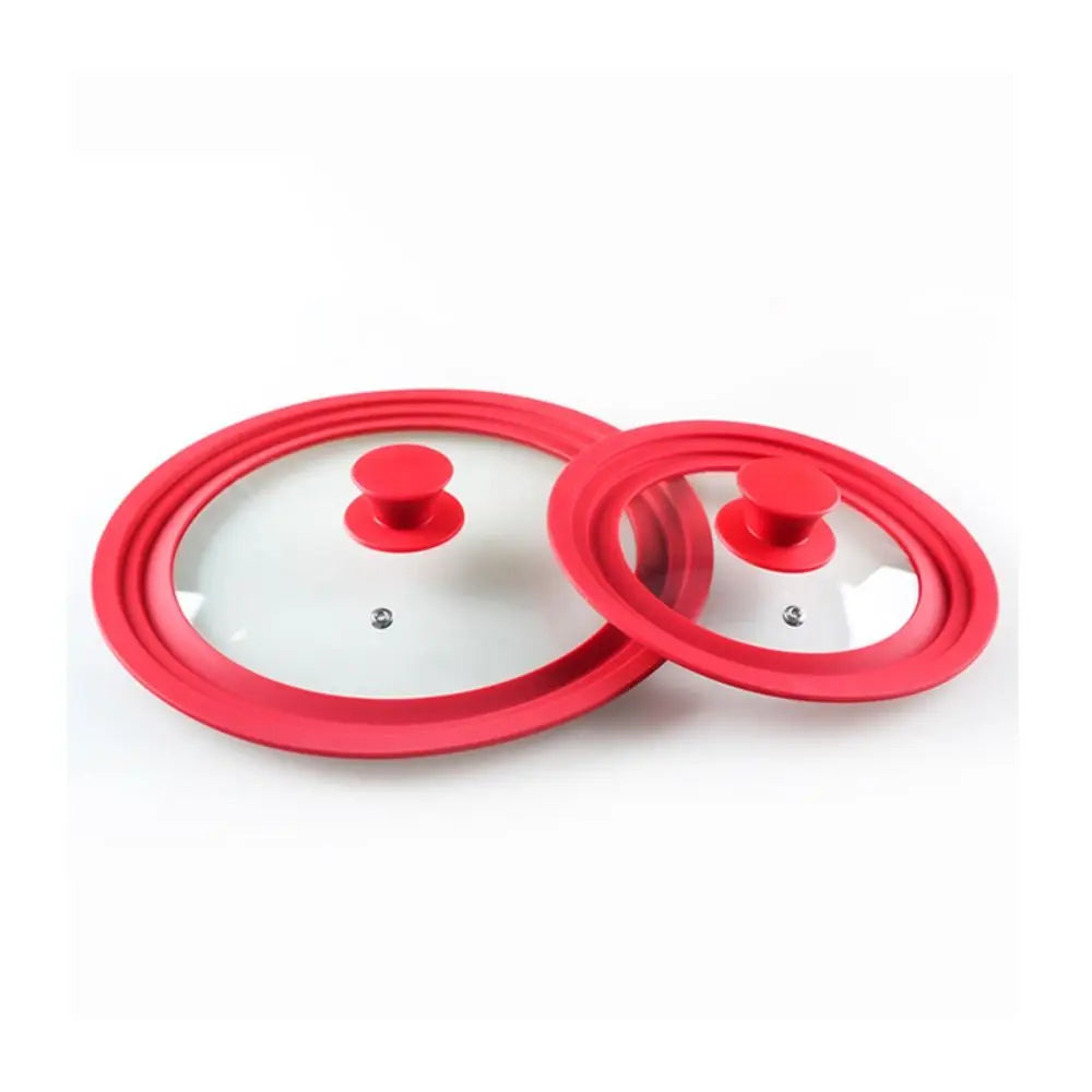 Universal Round Tempered Glass Lid With Silicone Rim