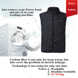 Men's and Women's USB Heated Thermal Vest. Sizes S to 6XL and Up to 17 Heating Zones.