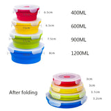 Silicone Foldable Microwave Lunch And Food Storage Container.