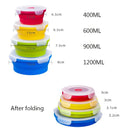 Silicone Foldable Microwave Lunch And Food Storage Container.