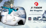 X-TIGER Double Layer, Anti-fog, UV Protection Ski Goggles.