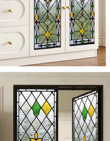 Electrostatic Vintage Stained Glass Window Sticker