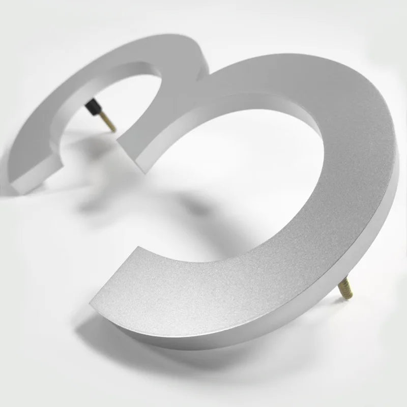 Outdoor  8 Inch Silver/Black 20cm Letters Or Numbers 0-9 For House Address