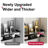 Metal Wall Mounted Bathroom/Kitchen Shelf With Adhesive Patch To Secure