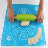 Silicone Non-Stick Rolling Pin With Plastic OR Wooden Handle. Pas