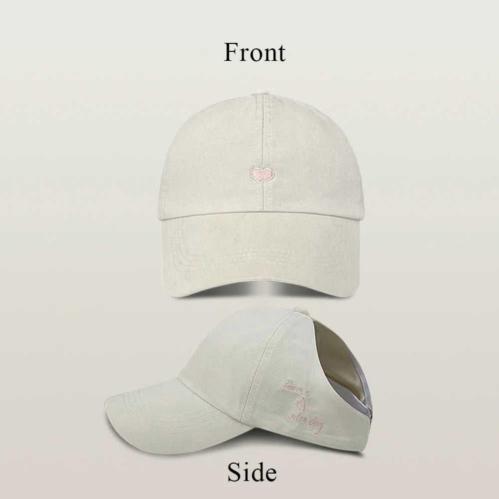 Sporty Ponytail Cap With Snapback