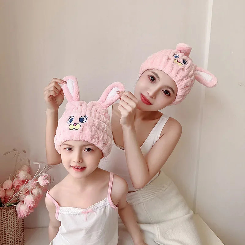 Children's Cute Animal Hair Dry Hat Towel