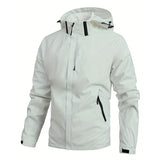 Men's Spring/Autumn Waterproof Jacket With Detachable Hood Sizes M-5XL