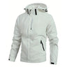 Men's Spring/Autumn Waterproof Jacket With Detachable Hood Sizes M-5XL