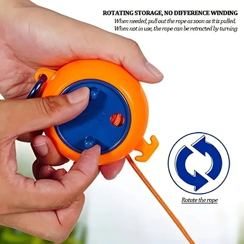 10M Retractable/Adjustable Clothes Line Or Bag For Camping