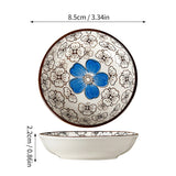 6pcs Japanese Mini Ceramic Decorative Plates For Dipping Sauces