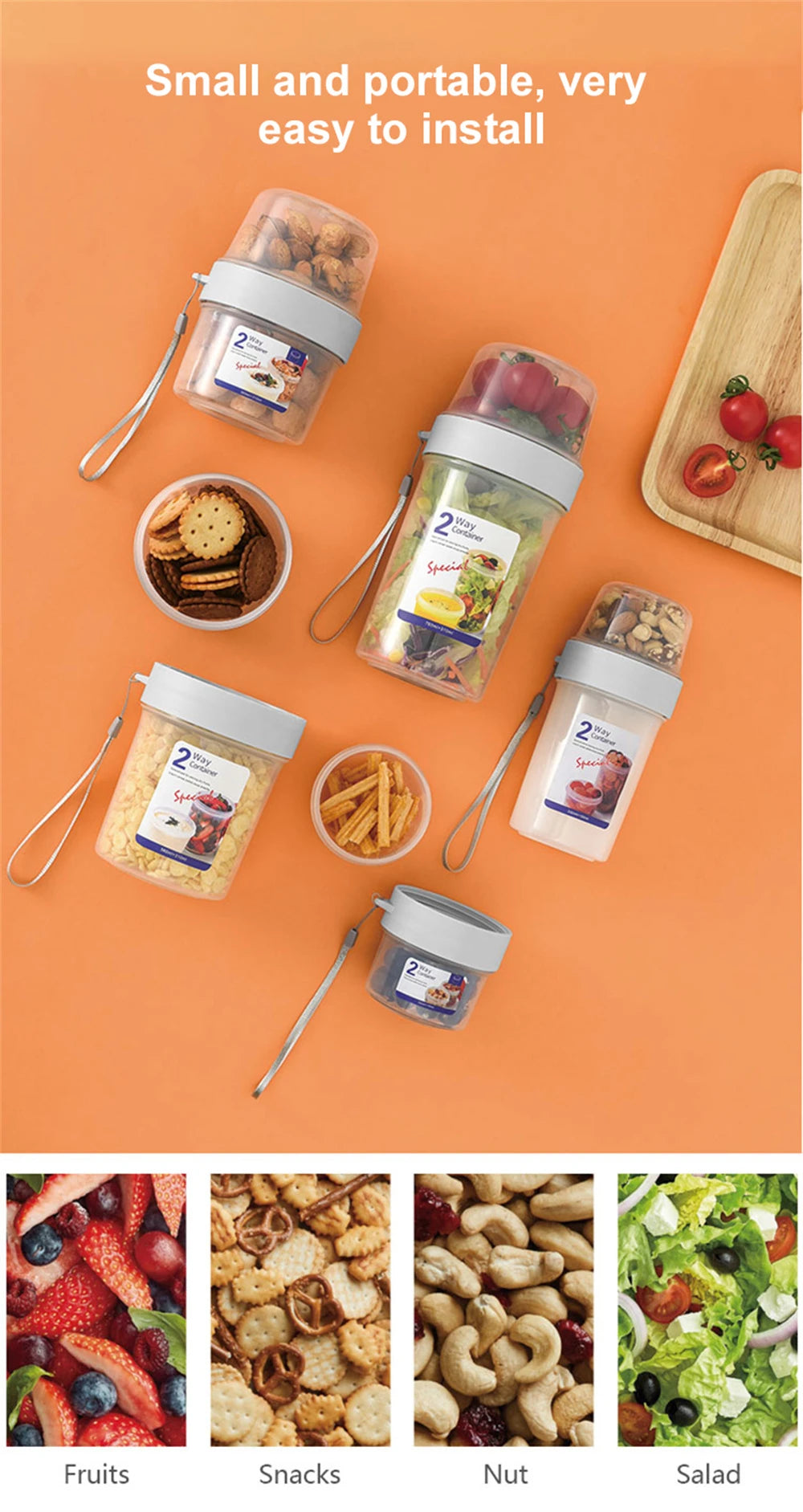 Breakfast Oatmeal Or Yogurt Sealed Container