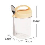 430ML Glass Cup With Lid And Spoon Great For Breakfast Oats Or Salad Cups