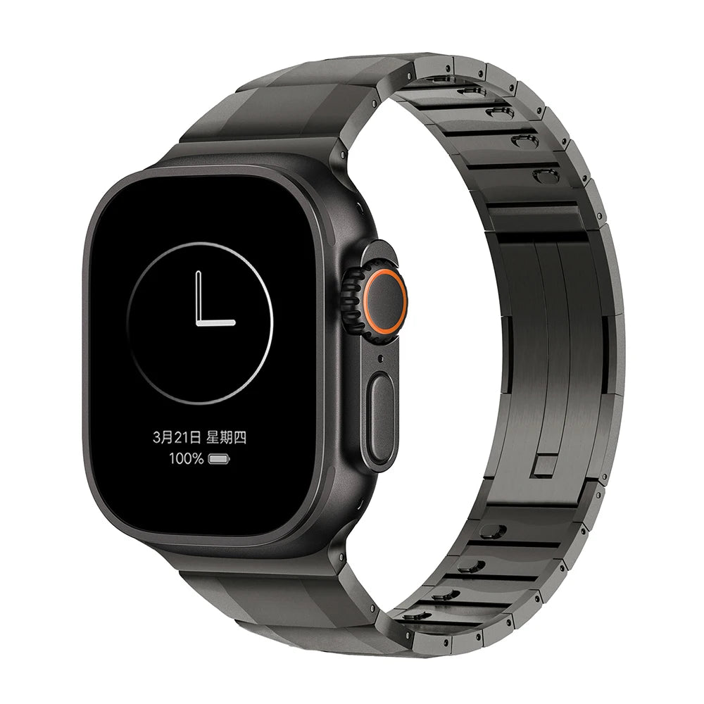 Stainless Steel Quick Fit Watchband for Apple Watch Ultra 2 1 49mm 10 46mm Series 9 8 7 6 5 4 45mm 44mm