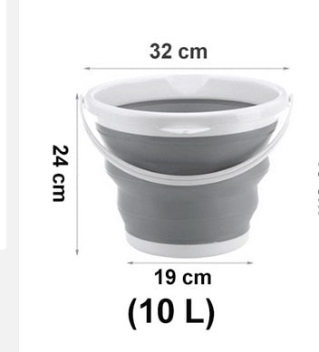 10L/5L/3L Collapsible silicone washing bucket with lid.