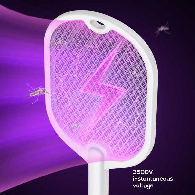 USB rechargeable 3 In 1 Electric Fly/Mosquito Swatter.  3000V