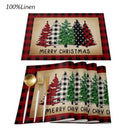 Christmas linen Table place mats