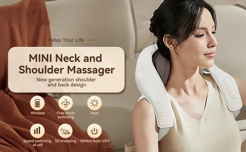 5D Kneading Shiatsu Heated Shoulder And Neck Massager
