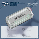 Smiling USB, Rechargeable Shark JD007 Red/Blue Strobe Warning Lights With Shoulder Clip