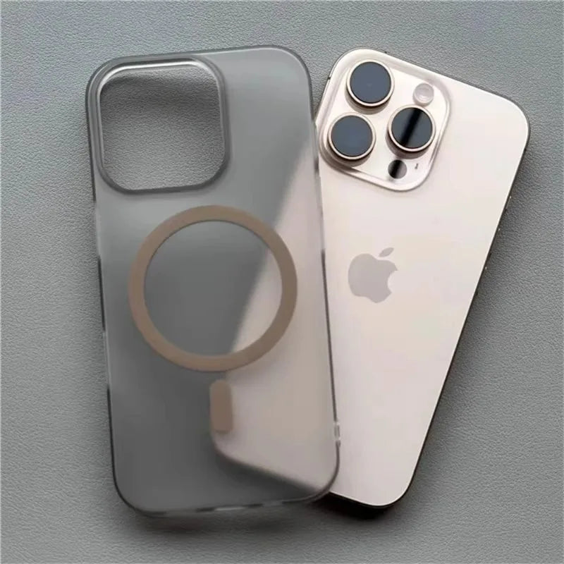 1.0 MM Ultra Thin Matte Magnetic Wireless Charge Hard PC  Case For iPhone 17 16 15 14  Pro Max