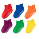 6 Pairs/lot 0 to 6 Yrs Cotton Children's Anti-slip Socks With Rubber Grips.