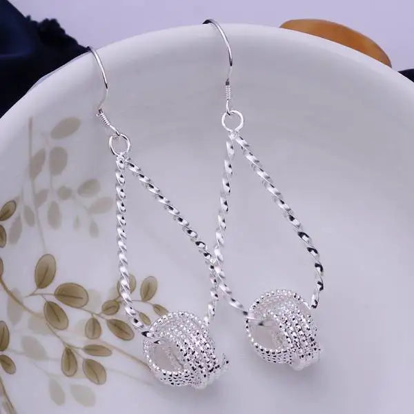 Women's Elegant 925 Sterling Silver drop earrings