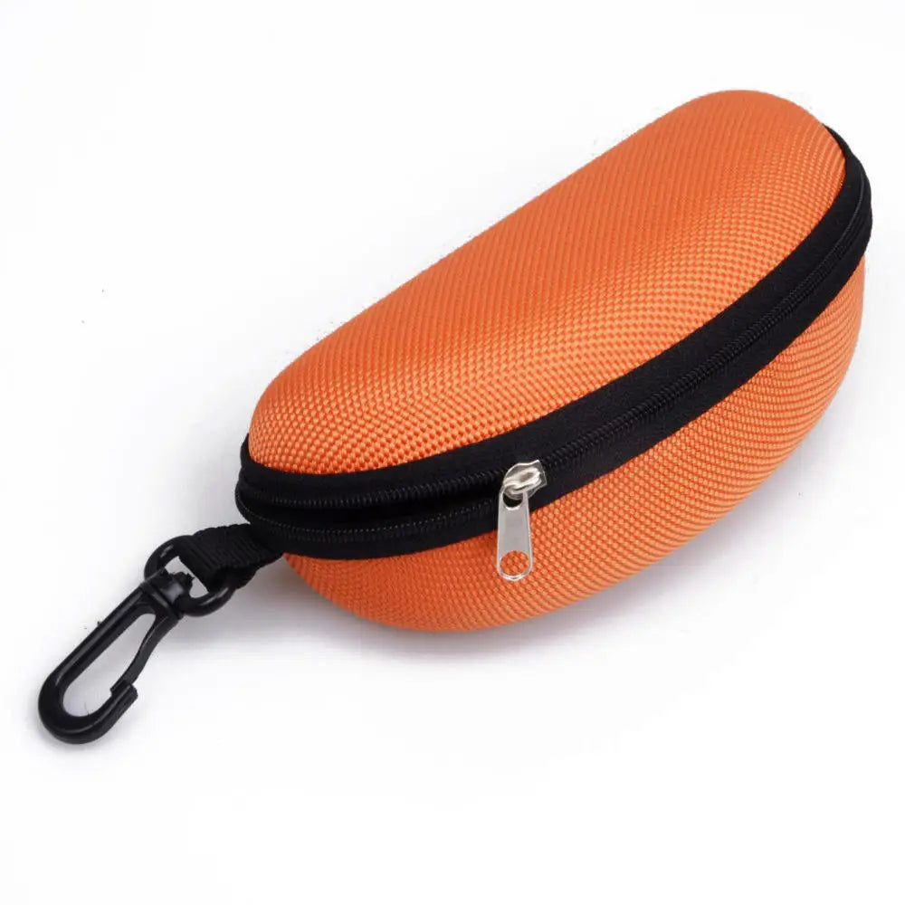 KLASSNUM Hard Eyeglass Protector Case With Zipper And Carabiner Hook